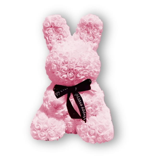 Conejo Flores Rosas Foamy Oso De Regalo Oso De Amor de 45 cm - Image 2