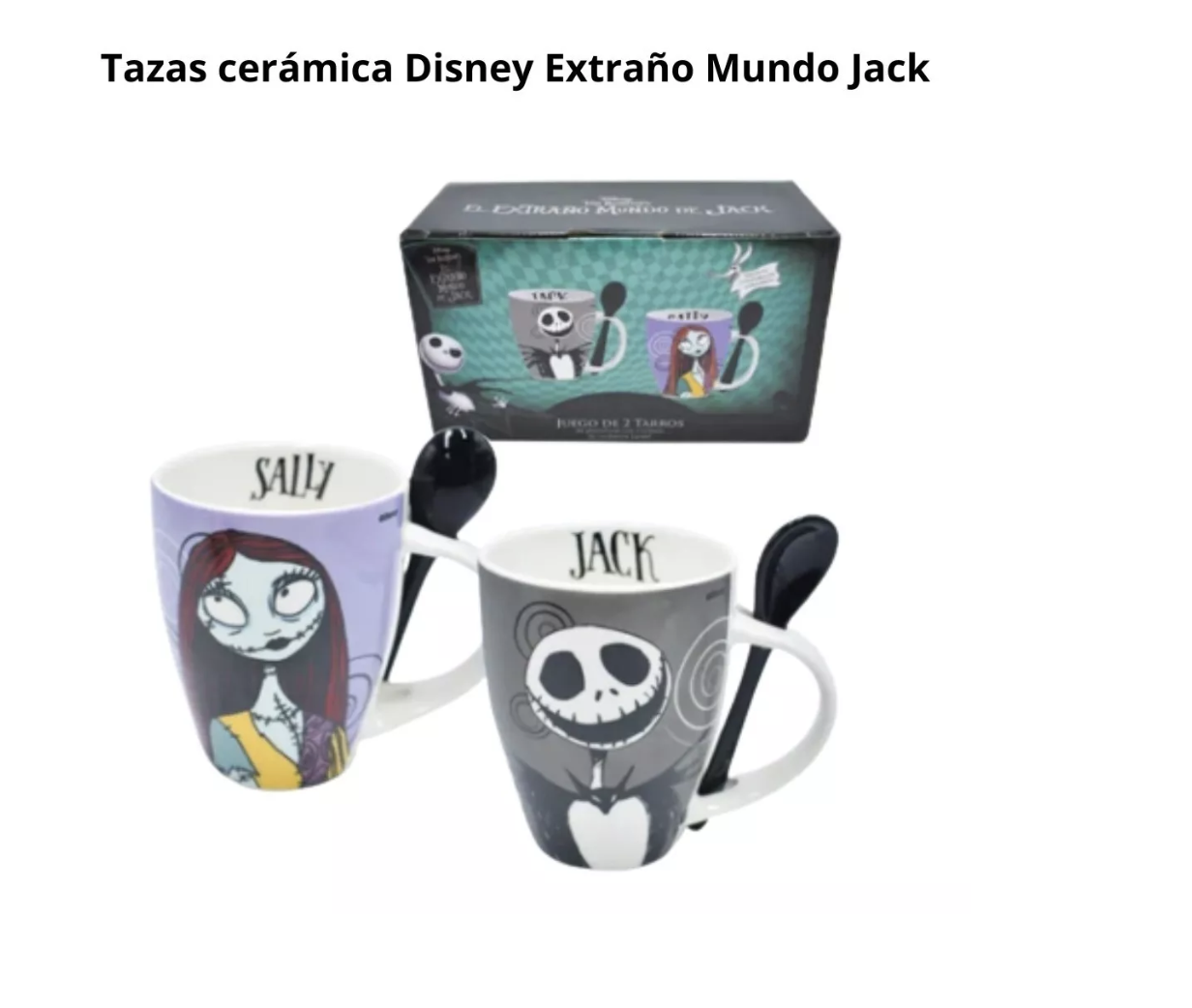 Set de Tazas Del Extraño Mundo de Jack De Cerámica - Brandstore