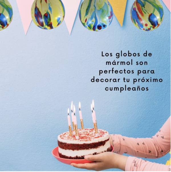 Bolsa Con 10 Globos De Latex  Marmoleados - Image 2