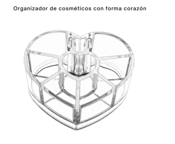 Organizador De Cosméticos De Corazón - Acrílico