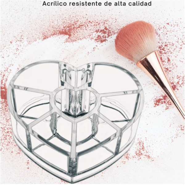 Organizador De Cosméticos De Corazón - Acrílico - Image 3