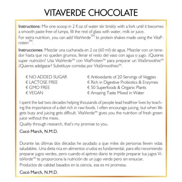 Vitaverde Green Juice Chocolate - Image 2