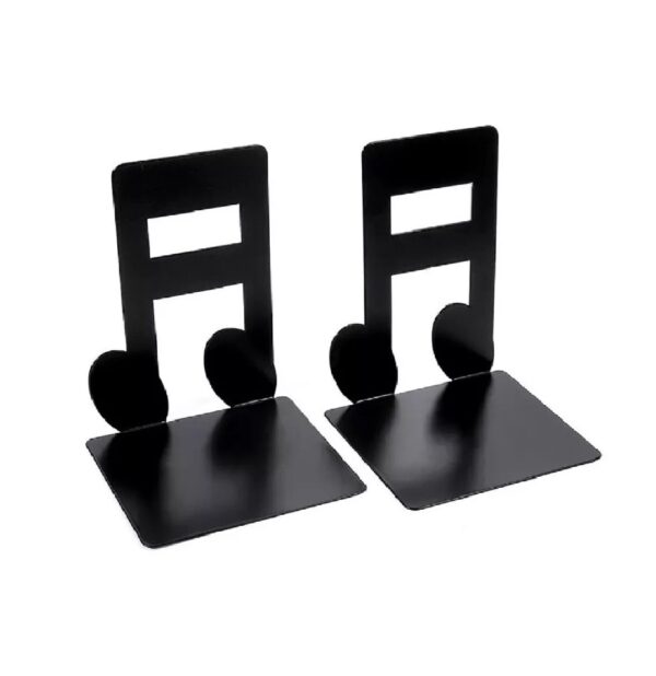 Portalibros de Metal Corchea Musical 2 Piezas