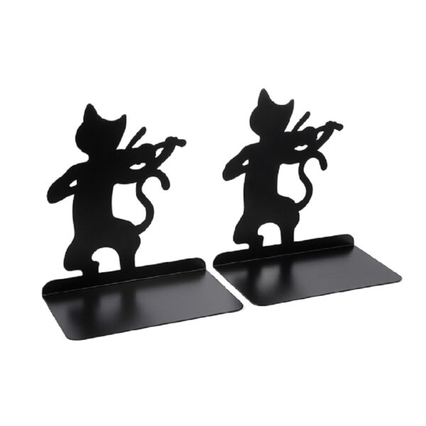 Portalibros de Metal Gato Violín 2 Piezas