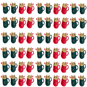 Taza Reno Oro 60 piezas